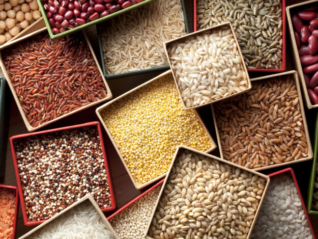 Varieties of grains seeds and beans Varieties of grains seeds and beans.